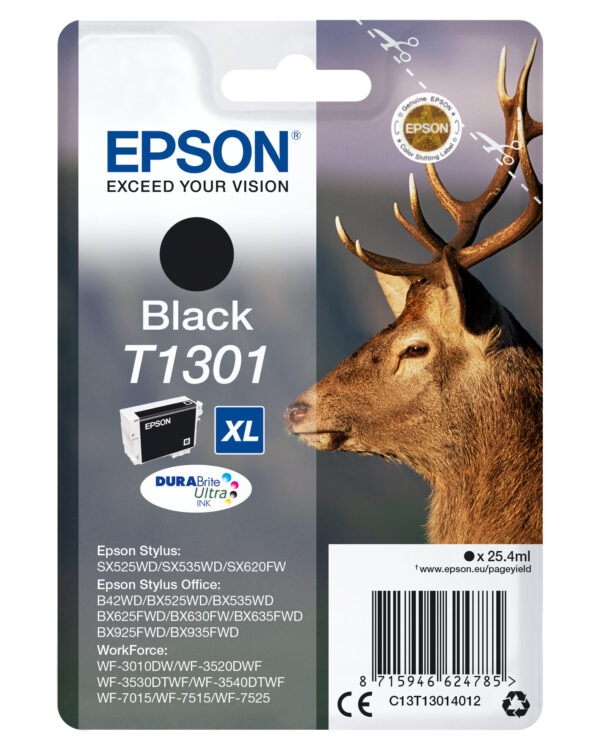 Epson Stag inktpatroon Black T1301 DURABrite Ultra Ink