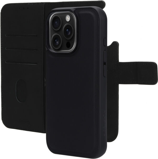 Mobiparts Leather 2 in 1 Wallet Case Apple iPhone 16 Pro Black