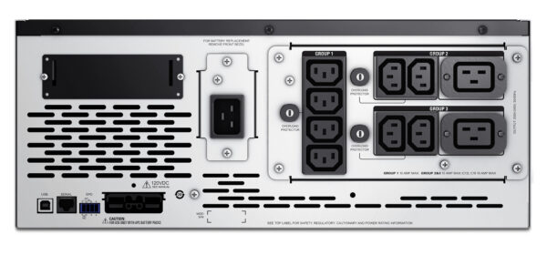 APC Smart-UPS X SMX2200HVNC - 2200VA, 8x C13, 2x C19 uitgang, USB, uitbreidbare runtime, short depth, NMC - Afbeelding 3