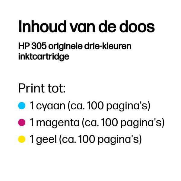 HP 305 originele drie-kleuren inktcartridge - Afbeelding 8