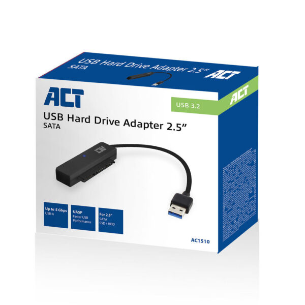 ACT USB adapterkabel naar 2,5" SATA HDD/SSD - Afbeelding 3