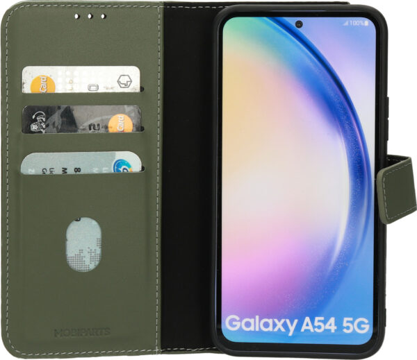 Mobiparts Leather 2 in 1 Wallet Case Samsung Galaxy A54 (2023) Green - Afbeelding 2