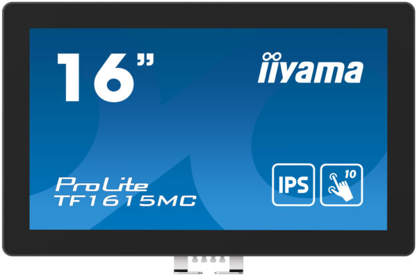 iiyama ProLite TF1615MC-B1 computer monitor 39,6 cm (15.6") 1920 x 1080 Pixels Full HD Touchscreen Zwart