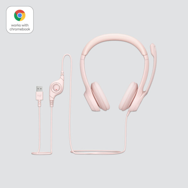 Logitech H390 Headset Bedraad Hoofdband Kantoor/callcenter USB Type-A Roze - Afbeelding 6