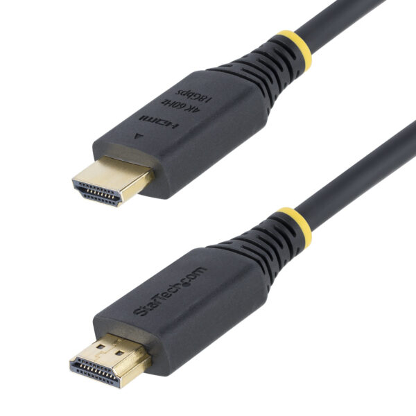 StarTech.com 1m Premium Gecertificeerde High Speed HDMI Kabel, 4K 60Hz/1440p 144Hz, HDR10/HDCP 2.2/ARC, 18Gbps, UHD HDMI 2.0 Kab - Afbeelding 2