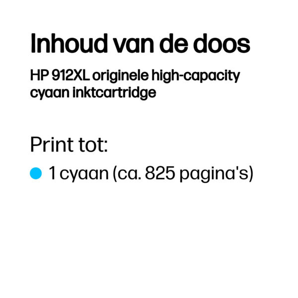 HP 912XL originele high-capacity cyaan inktcartridge - Afbeelding 8