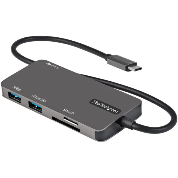 StarTech.com USB C Multiport Adapter - USB-C naar 4K HDMI, 100W Power Delivery Pass-through, SD/MicroSD Slot, 3-Port USB 3.0 Hub