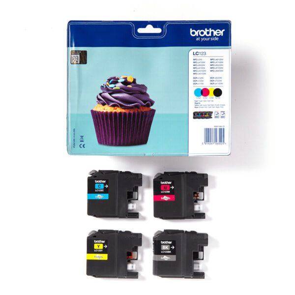 Brother LC-123VALBP inktcartridge 4 stuk(s) Origineel Zwart, Cyaan, Magenta, Geel - Afbeelding 4