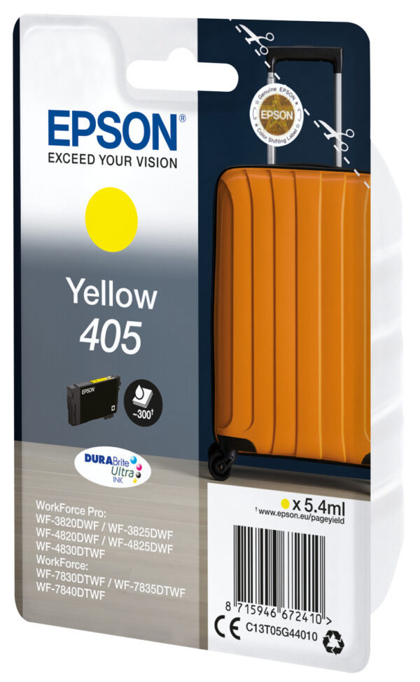 Epson Singlepack Yellow 405 DURABrite Ultra Ink - Afbeelding 2