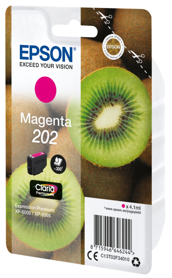 Epson Kiwi Singlepack Magenta 202 Claria Premium Ink - Afbeelding 2