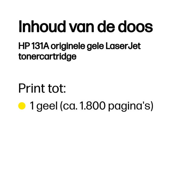 HP 131A originele gele LaserJet tonercartridge - Afbeelding 9