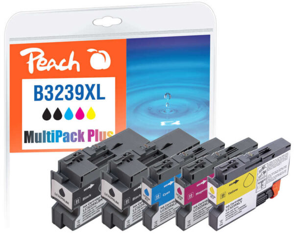 Peach PI500-302 inktcartridge 5 stuk(s) Compatibel Zwart, Cyaan, Magenta, Geel