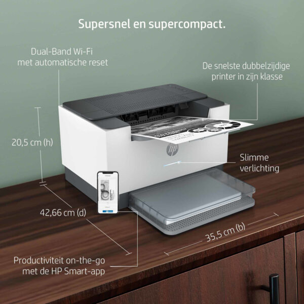 HP LaserJet M209dw printer, Zwart-wit, Printer voor Thuis en thuiskantoor, Print, Dubbelzijdig printen; Compact formaat; Energie - Afbeelding 11