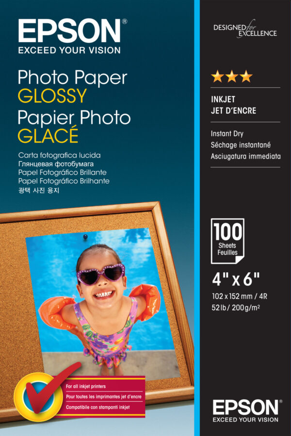 Epson Photo Paper Glossy - 10x15cm - 100 Vellen