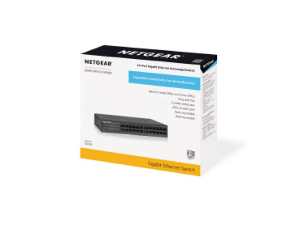 NETGEAR GS324 Unmanaged Gigabit Ethernet (10/100/1000) Zwart - Afbeelding 5