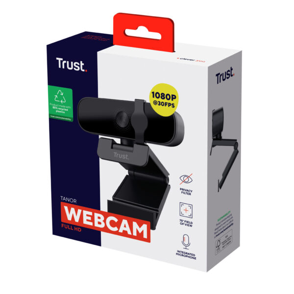 Trust Tanor webcam 1920 x 1080 Pixels USB Zwart - Afbeelding 8