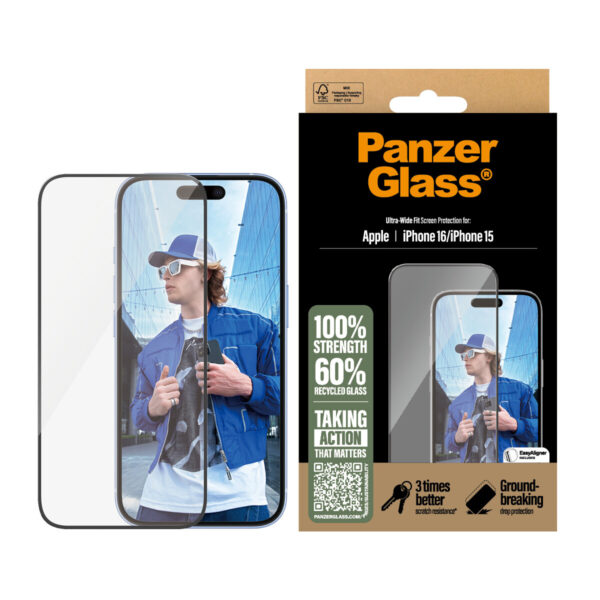 PanzerGlass PG Scrn iPhone 16 6.1Inch UWF - Afbeelding 2