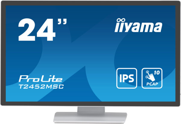 iiyama ProLite T2452MSC-W1 computer monitor 60,5 cm (23.8") 1920 x 1080 Pixels Full HD LCD Touchscreen Multi-gebruiker Wit