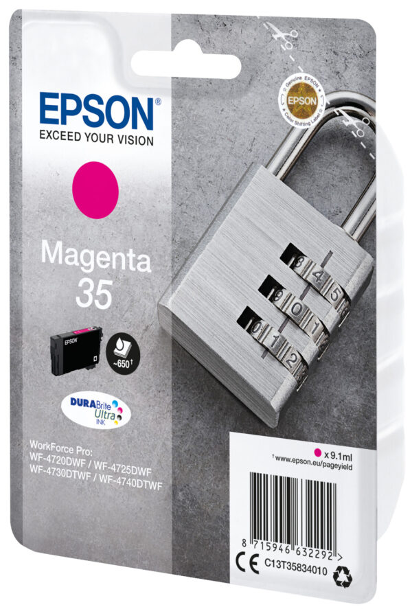 Epson Padlock Singlepack Magenta 35 DURABrite Ultra Ink - Afbeelding 2