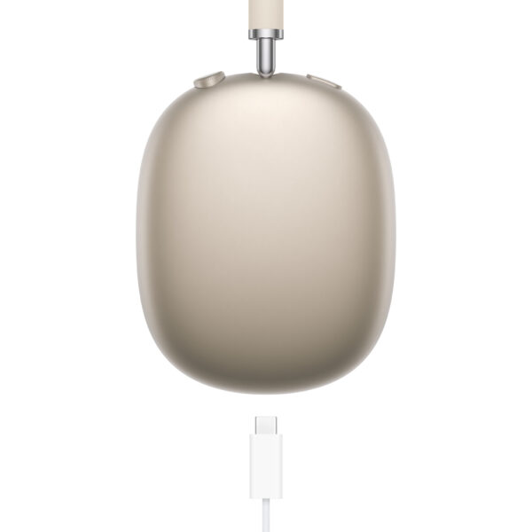 Apple AirPods Max Headset Draadloos Hoofdband Oproepen/muziek USB Type-C Bluetooth Beige - Afbeelding 4