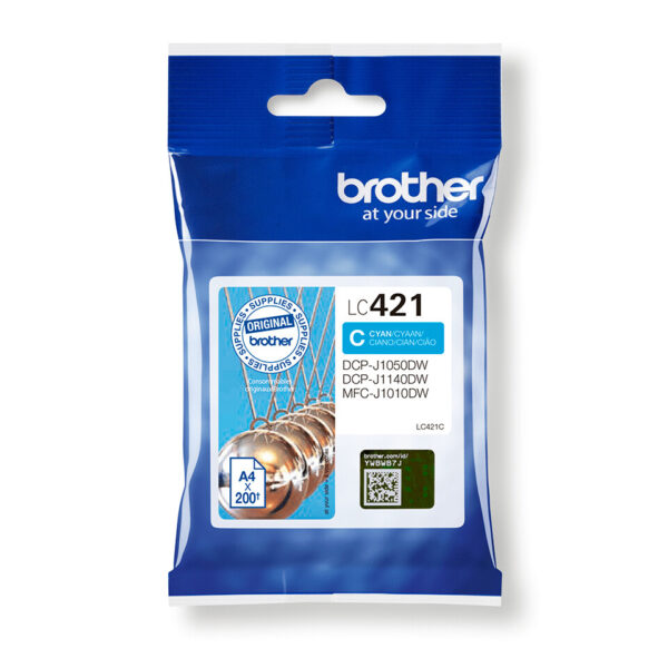 Brother LC-421C inktcartridge 1 stuk(s) Origineel Cyaan