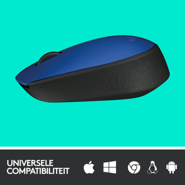 Logitech M171 Blue-K muis Kantoor Ambidextrous RF Draadloos Optisch 1000 DPI - Afbeelding 4