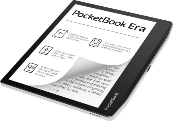 PocketBook 700 Era Silver e-book reader Touchscreen 16 GB Zwart, Zilver