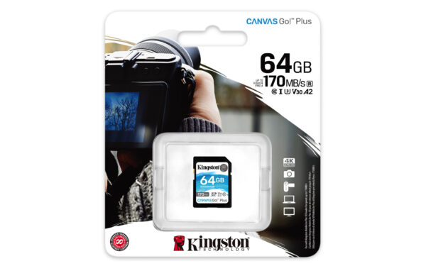 Kingston Technology 64GB SDXC Canvas Go Plus 170R C10 UHS-I U3 V30 - Afbeelding 3