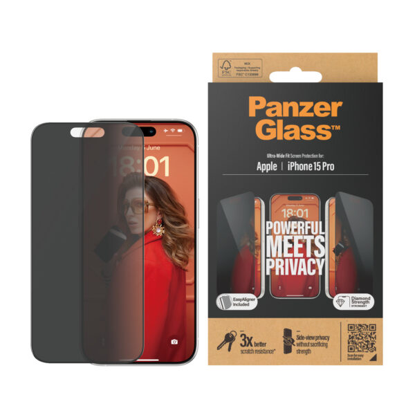 PanzerGlass Ultra Wide Fit Privacy Doorzichtige schermbeschermer Apple 1 stuk(s) - Afbeelding 2