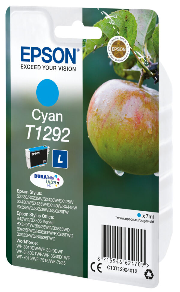 Epson Singlepack Cyan T1292 DURABrite Ultra Ink - Afbeelding 2