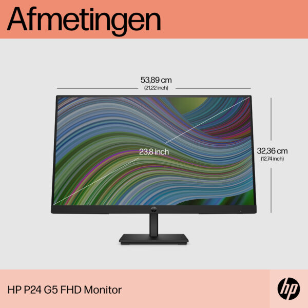 HP P24 G5 computer monitor 60,5 cm (23.8") 1920 x 1080 Pixels Full HD LCD Zwart - Afbeelding 7