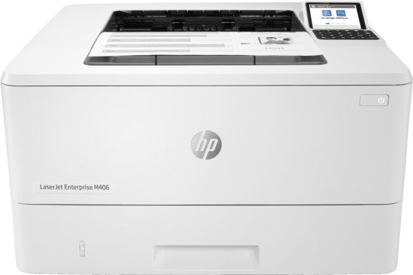 HP LaserJet Enterprise M406dn, Zwart-wit, Printer voor Bedrijf, Print, Compact formaat; Optimale beveiliging; Dubbelzijdig print