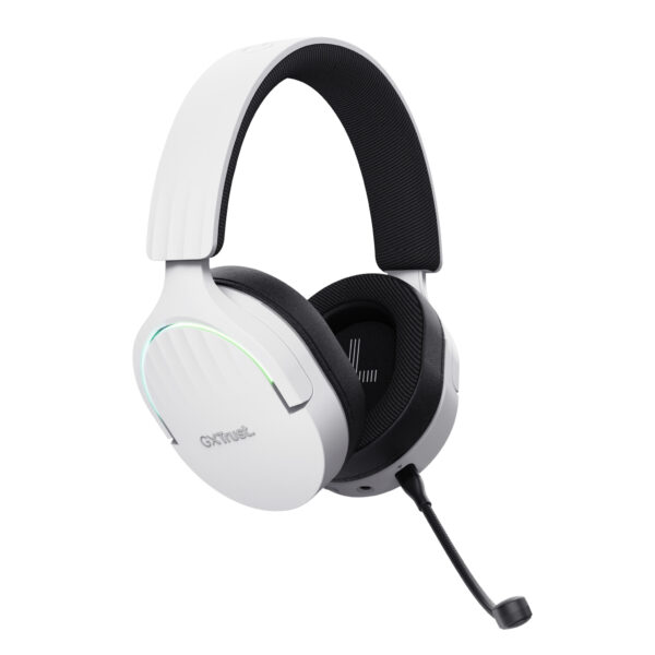 Trust GXT 491W FAYZO Headset Bedraad en draadloos Hoofdband Gamen USB Type-C Bluetooth Zwart, Wit - Afbeelding 3