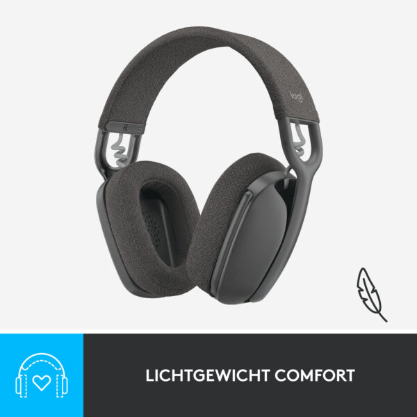 Logitech Zone Vibe 100 Headset Draadloos Hoofdband Oproepen/muziek Bluetooth Grafiet - Afbeelding 14