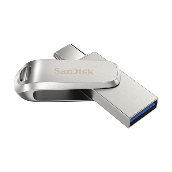 SanDisk Ultra Dual Drive Luxe USB flash drive 256 GB USB Type-A / USB Type-C 3.2 Gen 1 (3.1 Gen 1) Roestvrijstaal - Afbeelding 2