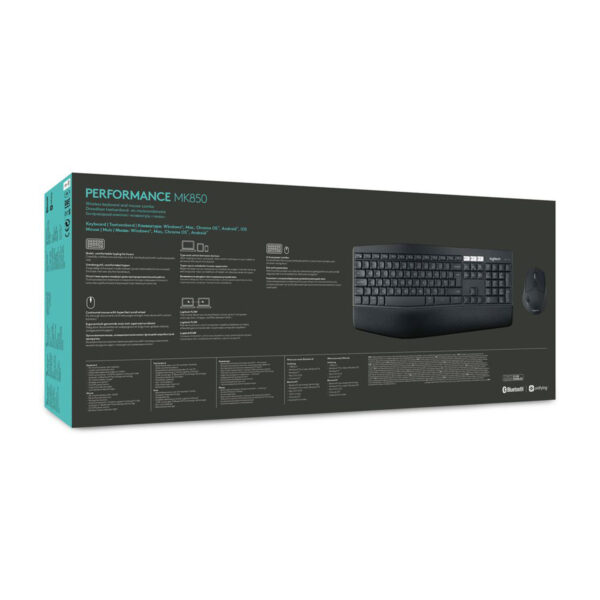 Logitech MK850 Performance toetsenbord Inclusief muis Universeel RF-draadloos + Bluetooth AZERTY Belgisch Zwart - Afbeelding 22