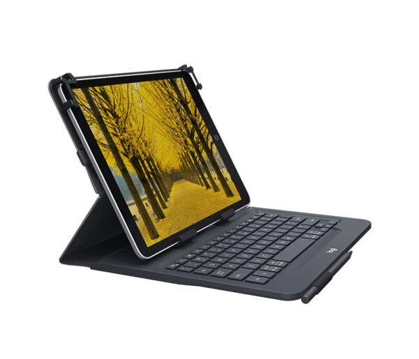 Logitech Universal Folio with integrated keyboard for 9-10 inch tablets QWERTZ Duits Bluetooth Zwart