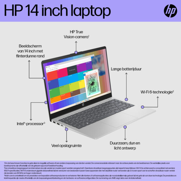 HP 14-ep0035nd Intel® Core™ i5 i5-1235U Laptop 35,6 cm (14") Full HD 8 GB DDR4-SDRAM 512 GB SSD Wi-Fi 6E (802.11ax) Windows 11 H - Afbeelding 27