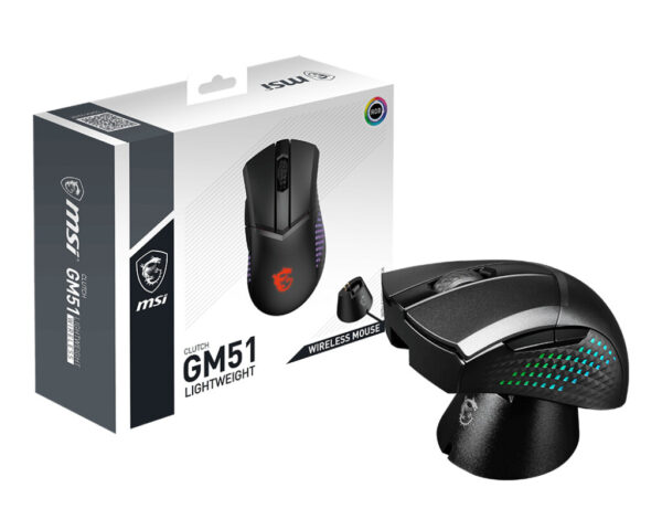 MSI CLUTCH GM51 LIGHTWEIGHT WIRELESS muis Gamen Rechtshandig RF Wireless + Bluetooth + USB Type-C Optisch 26000 DPI - Afbeelding 8