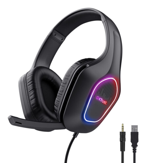 Trust GXT 416 ZIROX Headset Bedraad Hoofdband Gamen USB Type-A Zwart - Afbeelding 2