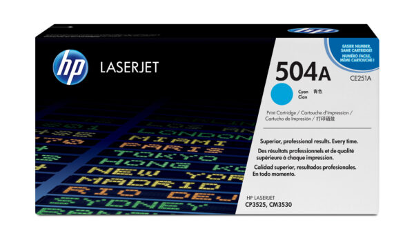 HP 504A originele cyaan LaserJet tonercartridge