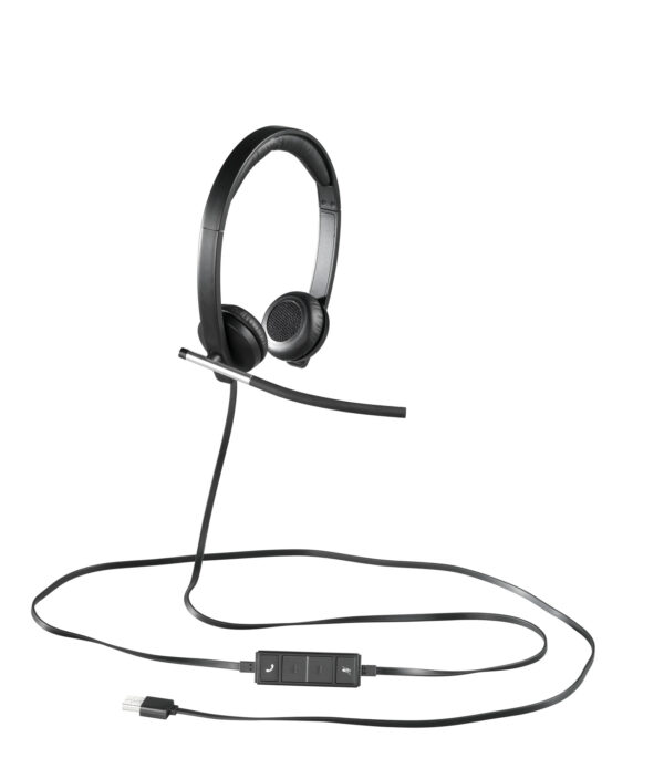 Logitech H650e Headset Bedraad Hoofdband Kantoor/callcenter USB Type-A Zwart, Zilver - Afbeelding 2