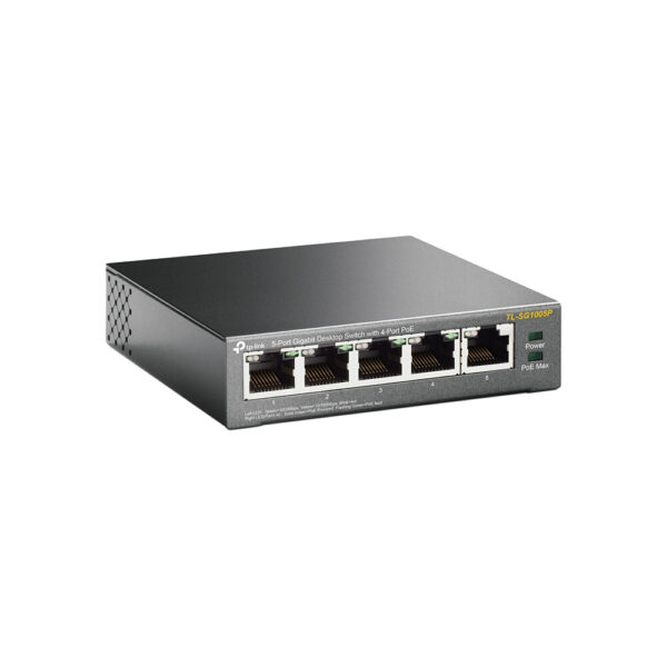 TP-Link TL-SG1005P Unmanaged Gigabit Ethernet (10/100/1000) Power over Ethernet (PoE) Zwart - Afbeelding 2