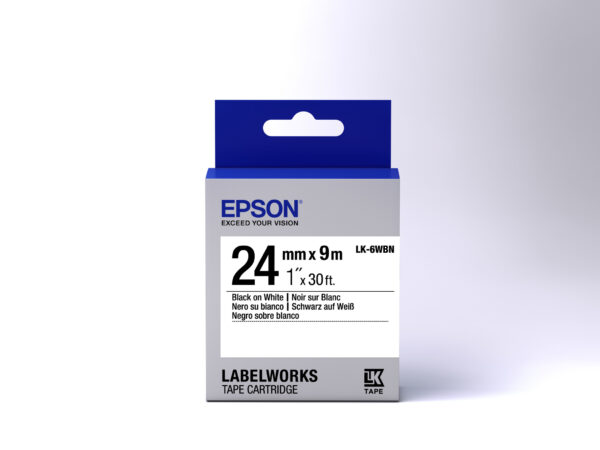 Epson Standard Tape - LK-6WBN Std Blk/Wht 24/9 - Afbeelding 2