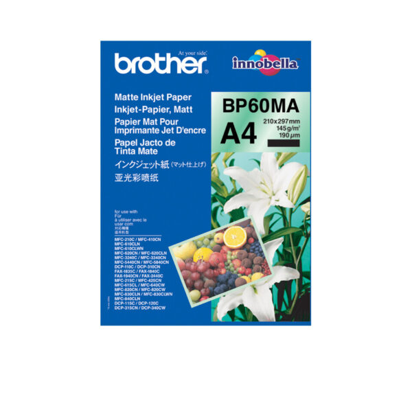 Brother BP-60MA papier voor inkjetprinter A4 (210x297 mm) Mat 25 vel Wit