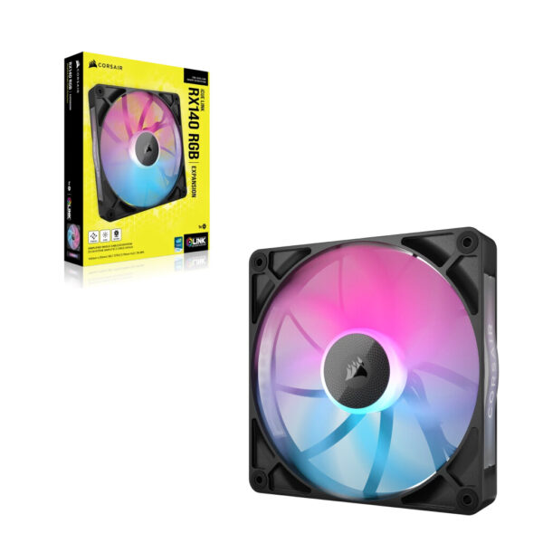 Corsair iCUE LINK RX140 RGB Computer behuizing Ventilator 14 cm Zwart 1 stuk(s) - Afbeelding 2