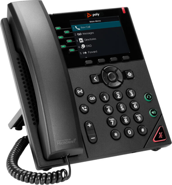 POLY VVX 350 6-lijns IP-telefoon met PoE-ondersteuning - Afbeelding 3