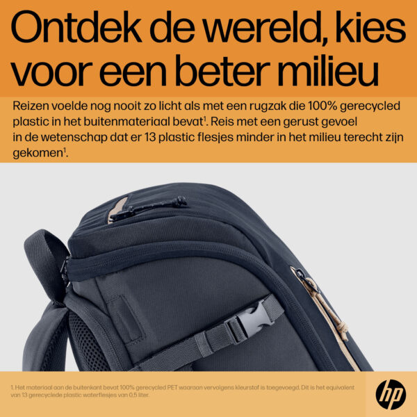 HP Travel 15,6 blauwe laptopbackpack, 25 liter - Afbeelding 6