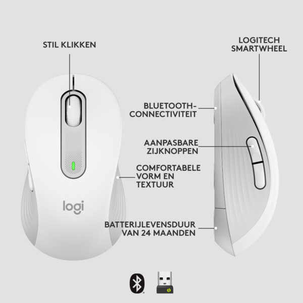 Logitech Signature M650 for Business muis Kantoor Rechtshandig RF-draadloos + Bluetooth Optisch 4000 DPI - Afbeelding 12