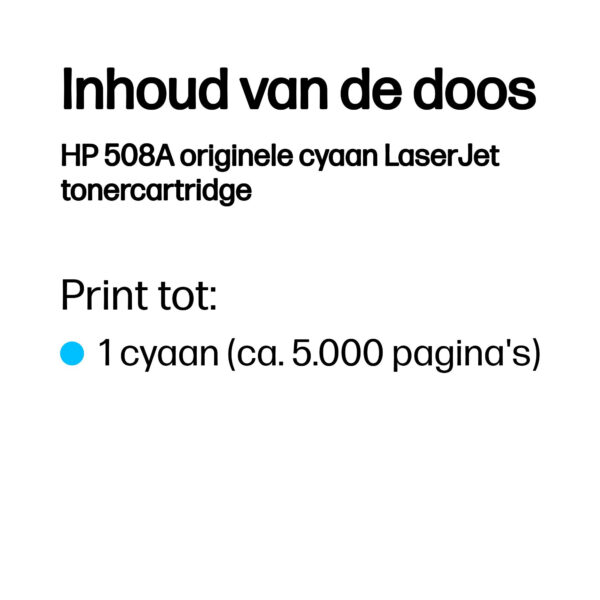 HP 508A originele cyaan LaserJet tonercartridge - Afbeelding 9